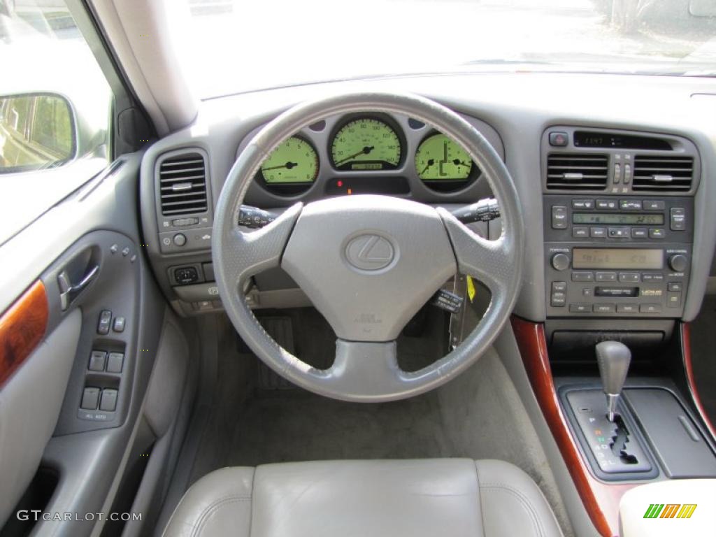 2000 Lexus GS 300 Light Charcoal Steering Wheel Photo #39072163
