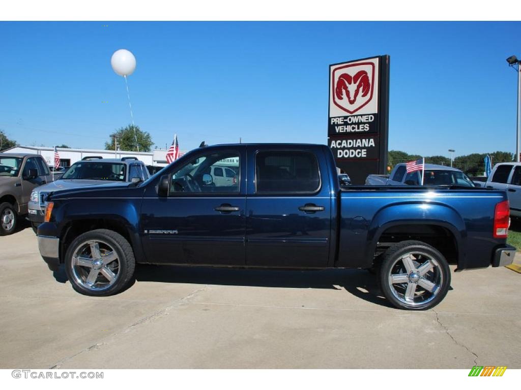 2008 Sierra 1500 Crew Cab - Midnight Blue Metallic / Dark Titanium photo #2