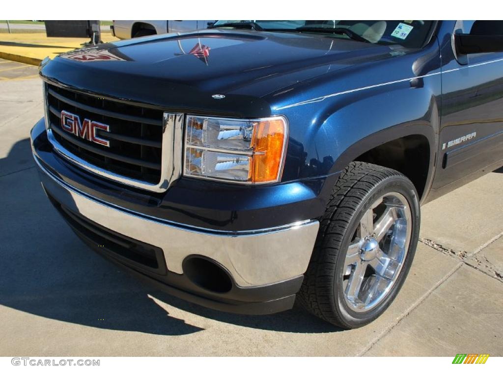 2008 Sierra 1500 Crew Cab - Midnight Blue Metallic / Dark Titanium photo #8