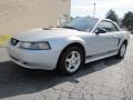 2002 Satin Silver Metallic Ford Mustang V6 Convertible  photo #1