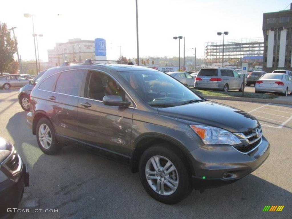 2010 CR-V EX-L AWD - Urban Titanium Metallic / Black photo #6