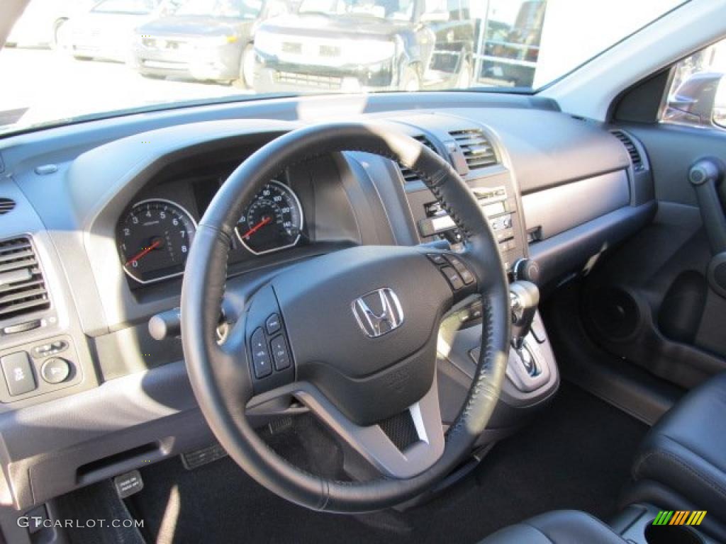 2010 Honda CR-V EX-L AWD Black Steering Wheel Photo #39074399