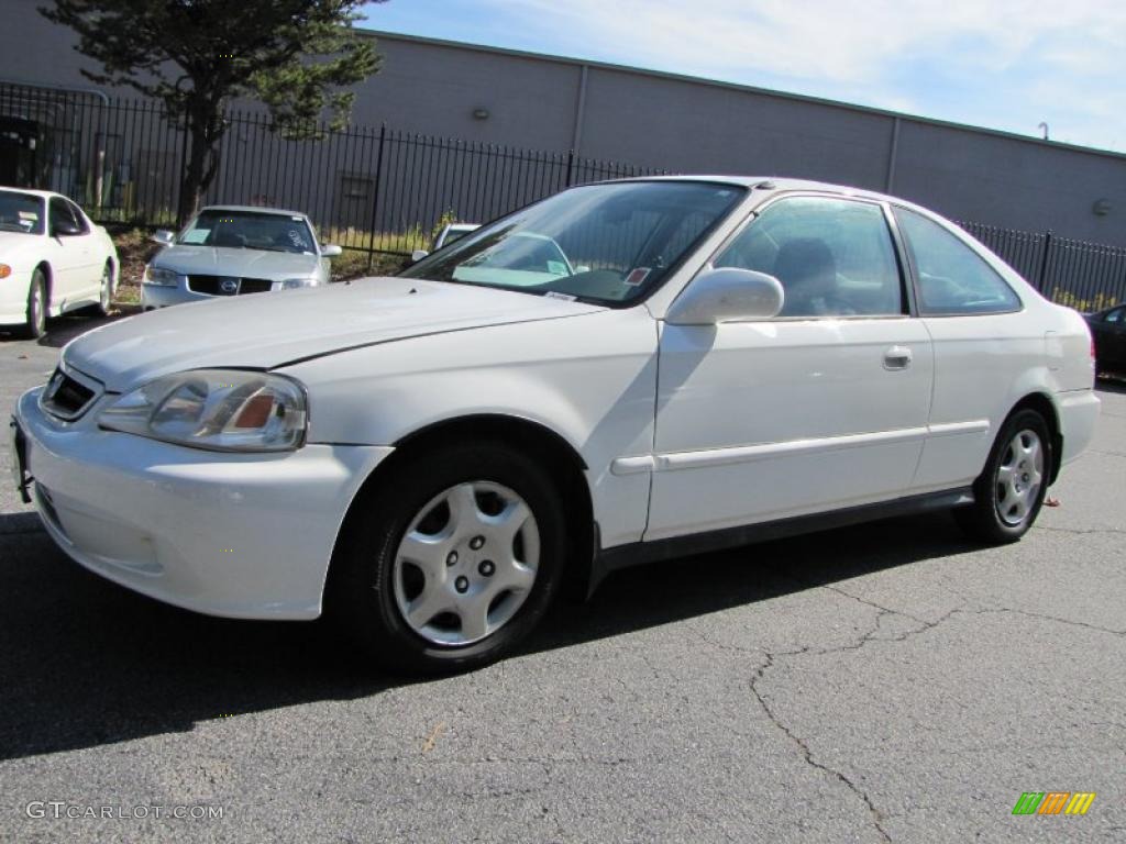 1999 Civic EX Coupe - Taffeta White / Gray photo #1