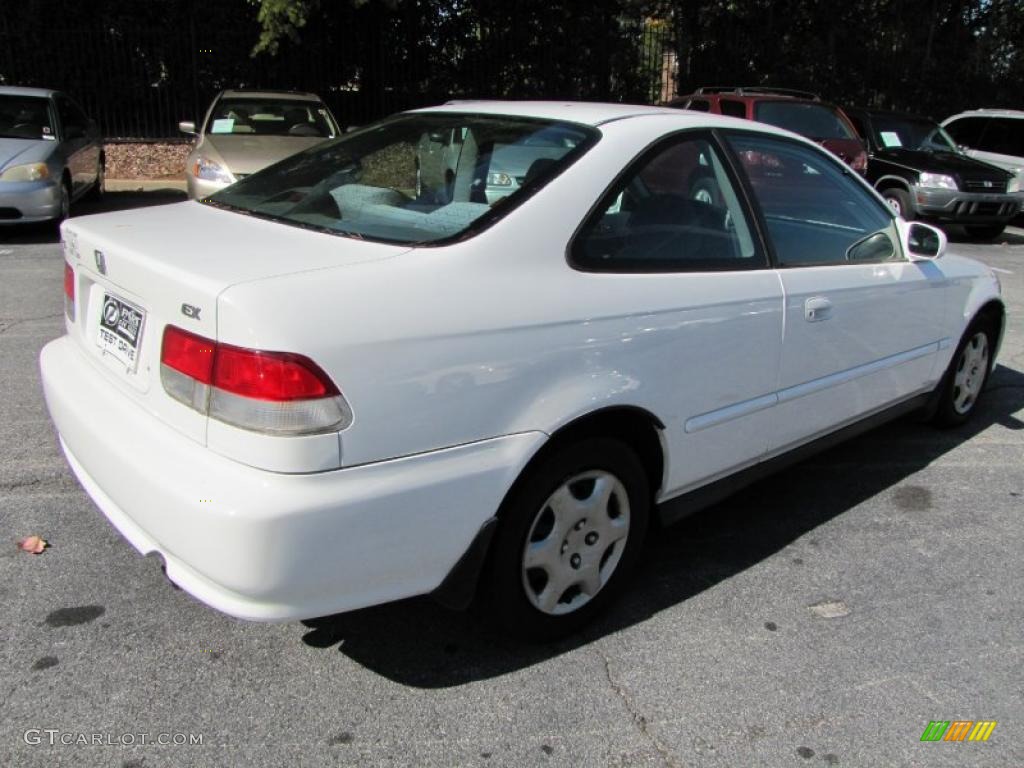 1999 Civic EX Coupe - Taffeta White / Gray photo #3