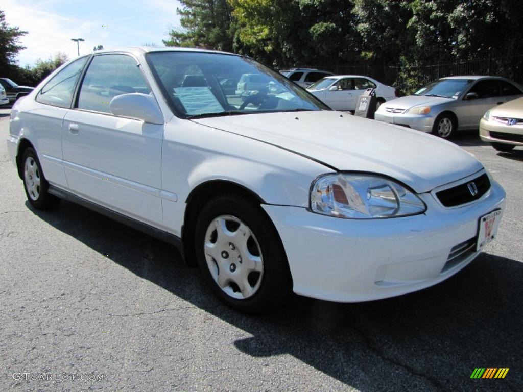 1999 Civic EX Coupe - Taffeta White / Gray photo #4