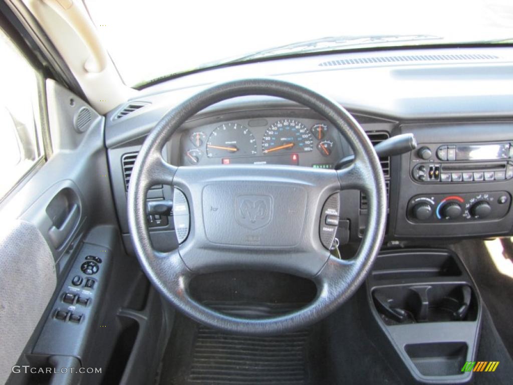 2001 Dodge Dakota SLT Quad Cab Dark Slate Gray Steering Wheel Photo #39077083