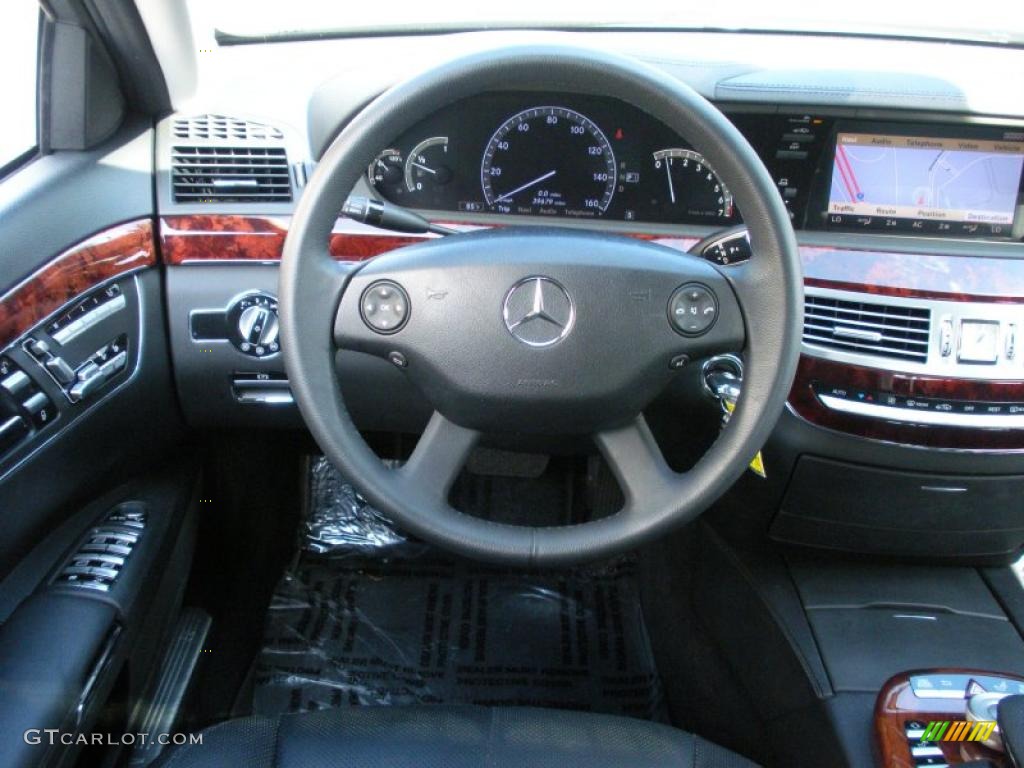 2008 Mercedes-Benz S 550 Sedan Black Dashboard Photo #39079223