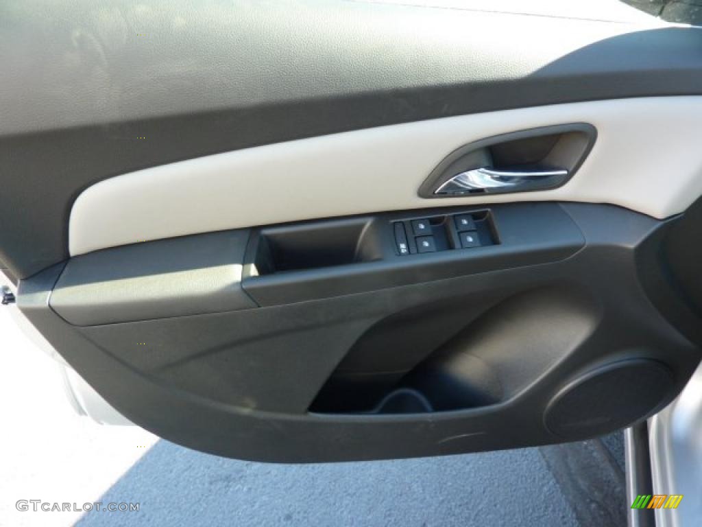 2011 Chevrolet Cruze LS Jet Black/Medium Titanium Door Panel Photo #39079359