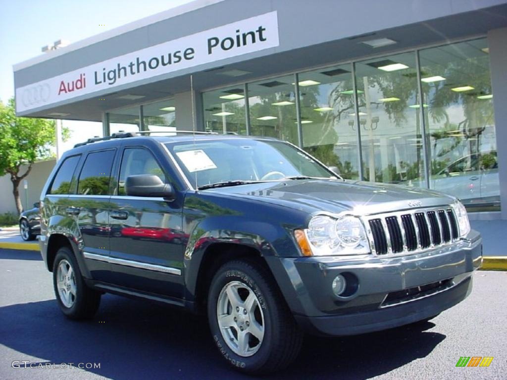 2007 Grand Cherokee Limited 4x4 - Steel Blue Metallic / Dark Khaki/Light Graystone photo #1