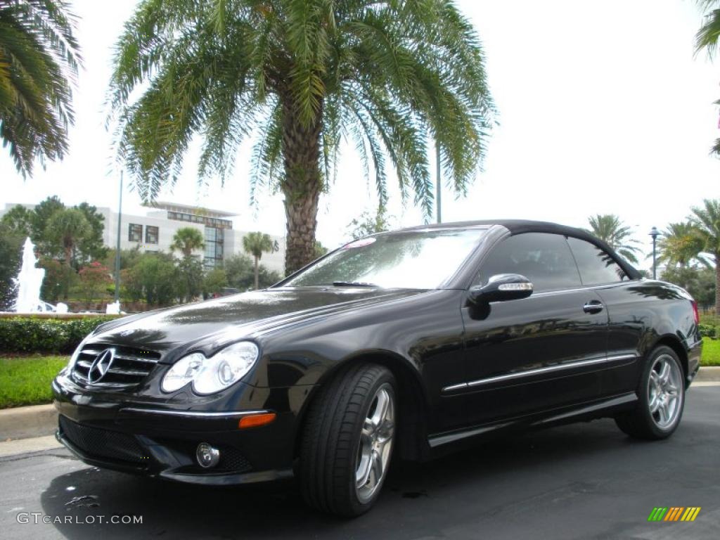 Obsidian Black Metallic 2008 Mercedes-Benz CLK 550 Cabriolet Exterior Photo #39079856
