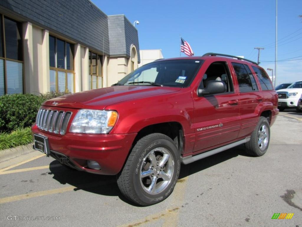 Inferno Red Tinted Pearlcoat 2002 Jeep Grand Cherokee Overland 4x4 Exterior Photo #39079871