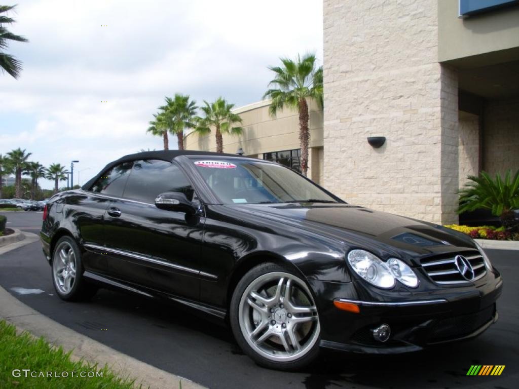 Obsidian Black Metallic 2008 Mercedes-Benz CLK 550 Cabriolet Exterior Photo #39079895