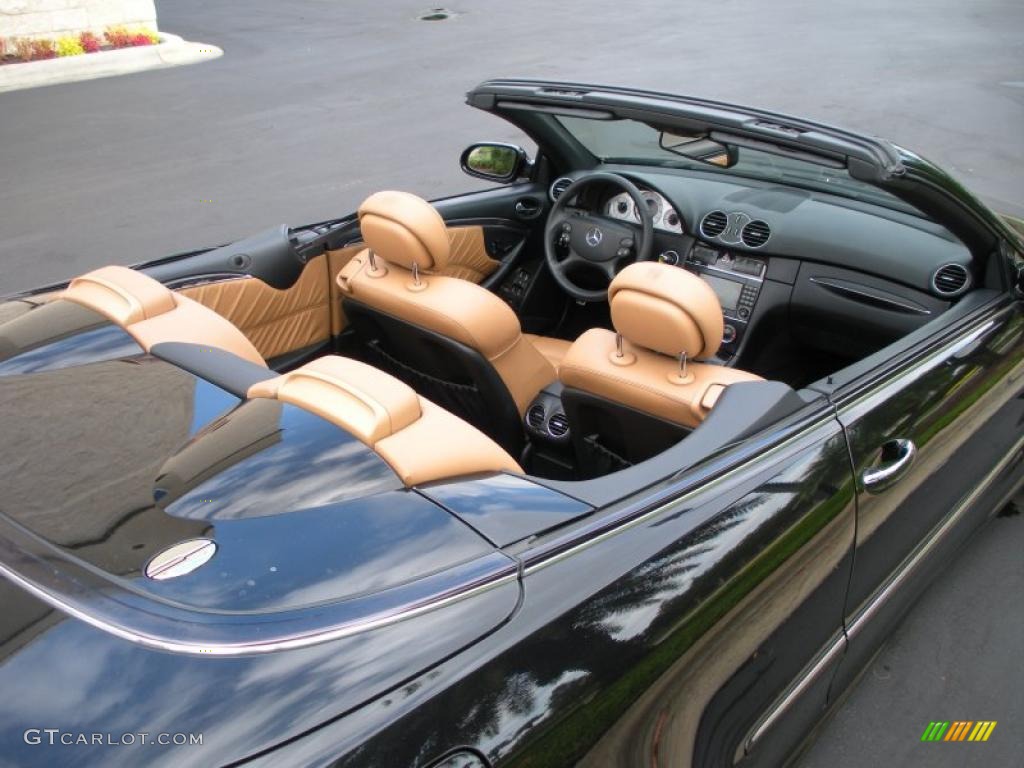 Cappuccino/Black Interior 2008 Mercedes-Benz CLK 550 Cabriolet Photo #39080006