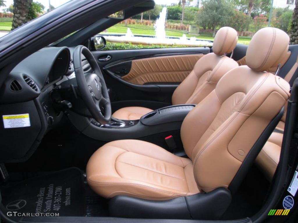 Cappuccino/Black Interior 2008 Mercedes-Benz CLK 550 Cabriolet Photo #39080081