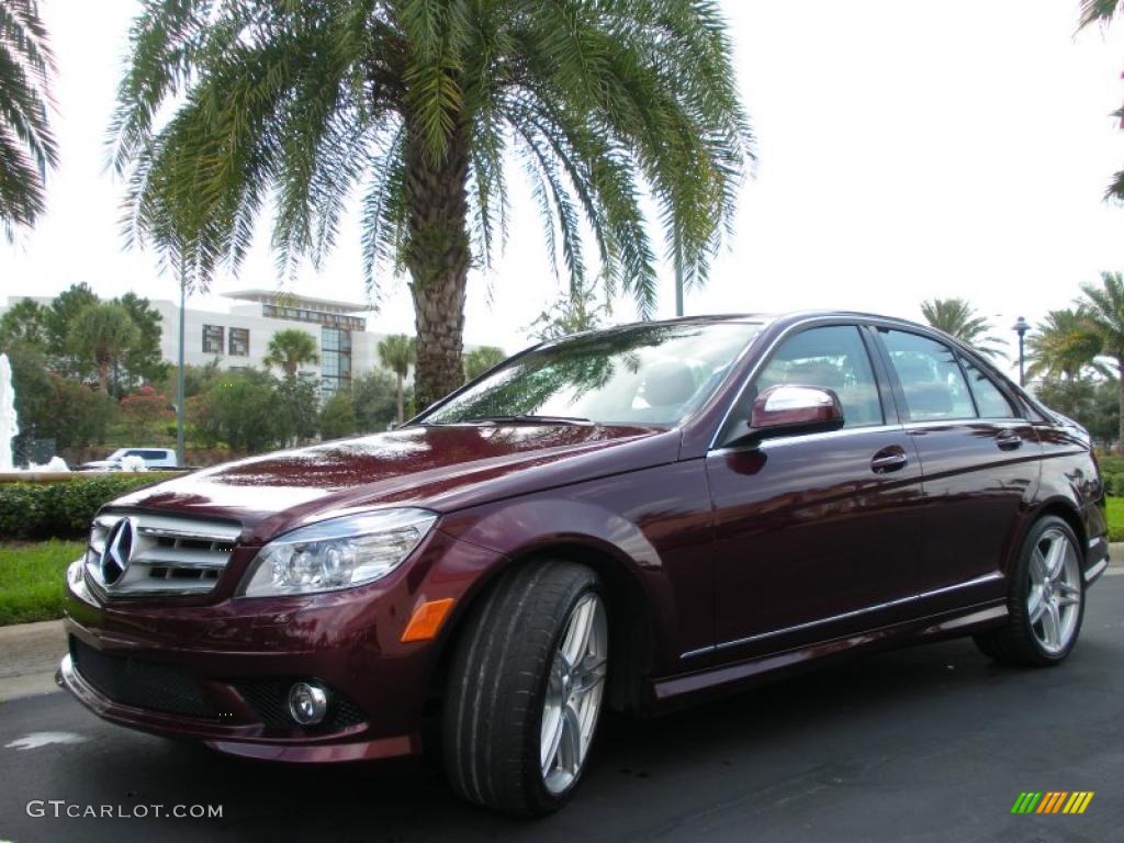 Barolo Red Metallic 2009 Mercedes-Benz C 350 Sport Exterior Photo #39080335