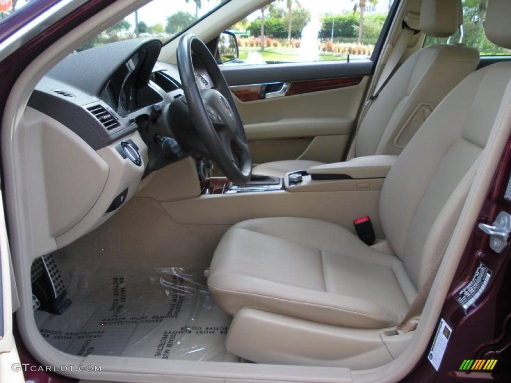Almond/Mocha Interior 2009 Mercedes-Benz C 350 Sport Photo #39080491