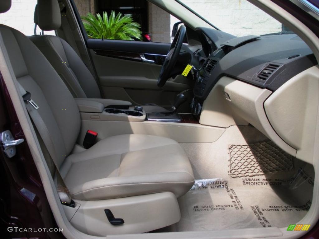 Almond/Mocha Interior 2009 Mercedes-Benz C 350 Sport Photo #39080555