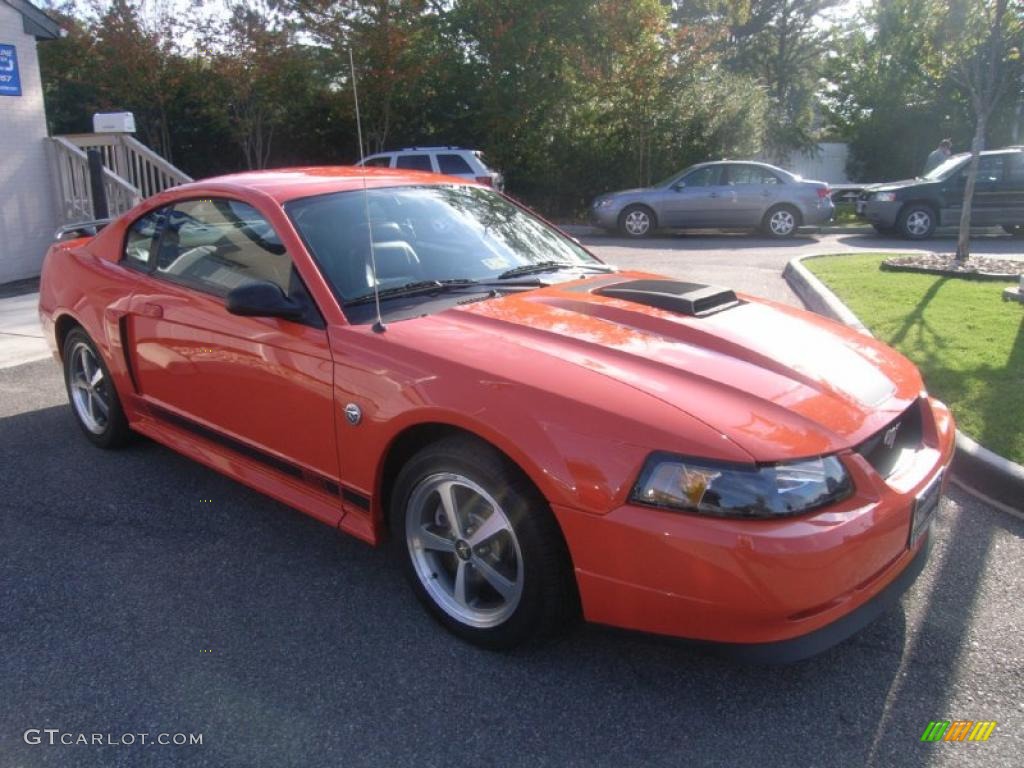 Competition Orange 2004 Ford Mustang Mach 1 Coupe Exterior Photo #39082461
