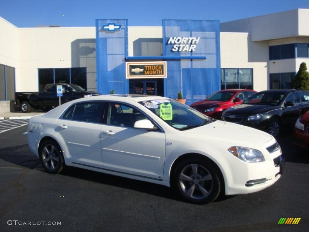 2008 Malibu LT Sedan - White / Ebony photo #1
