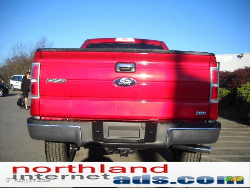 2010 F150 XLT SuperCrew 4x4 - Red Candy Metallic / Medium Stone photo #7