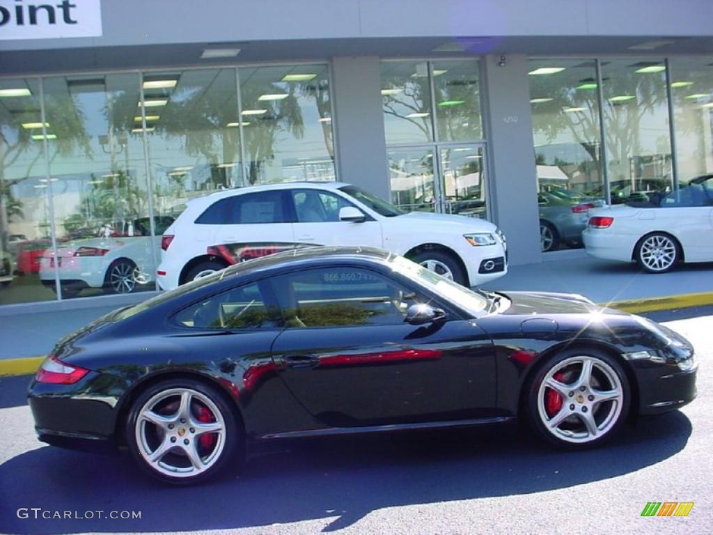 2008 911 Carrera S Coupe - Basalt Black Metallic / Sand Beige photo #2