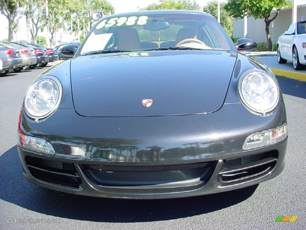 2008 911 Carrera S Coupe - Basalt Black Metallic / Sand Beige photo #13