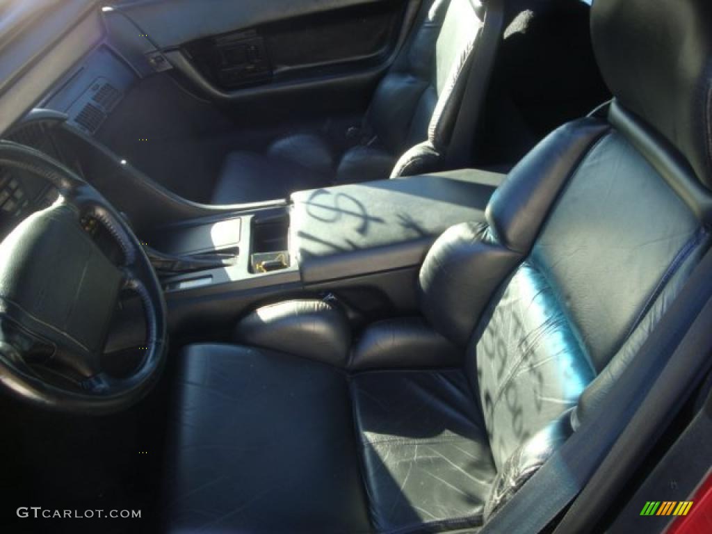 Black Interior 1992 Chevrolet Corvette Coupe Photo #39085789