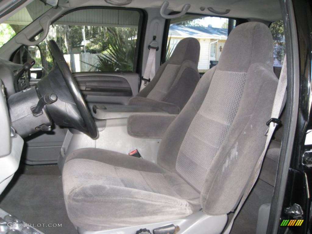 Medium Flint Interior 2002 Ford F350 Super Duty XLT Crew Cab 4x4 Photo #39085965