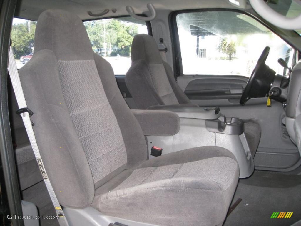 Medium Flint Interior 2002 Ford F350 Super Duty XLT Crew Cab 4x4 Photo #39085981