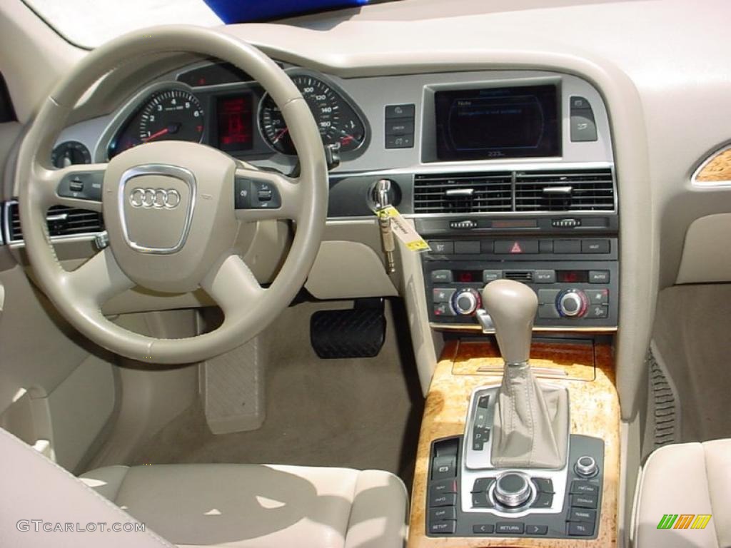 2008 Audi A6 3.2 Sedan Cardamom Beige Dashboard Photo #39086833