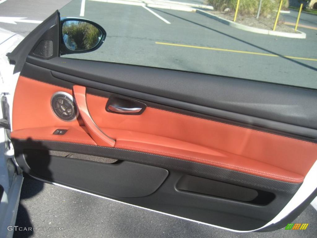 2010 BMW M3 Coupe Fox Red Novillo Door Panel Photo #39087465