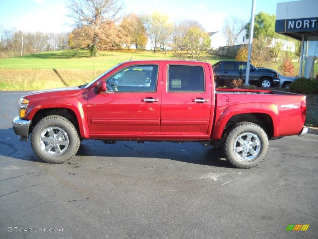 Merlot Jewel Red Metallic 2011 GMC Canyon SLE Crew Cab 4x4 Exterior Photo #39087753
