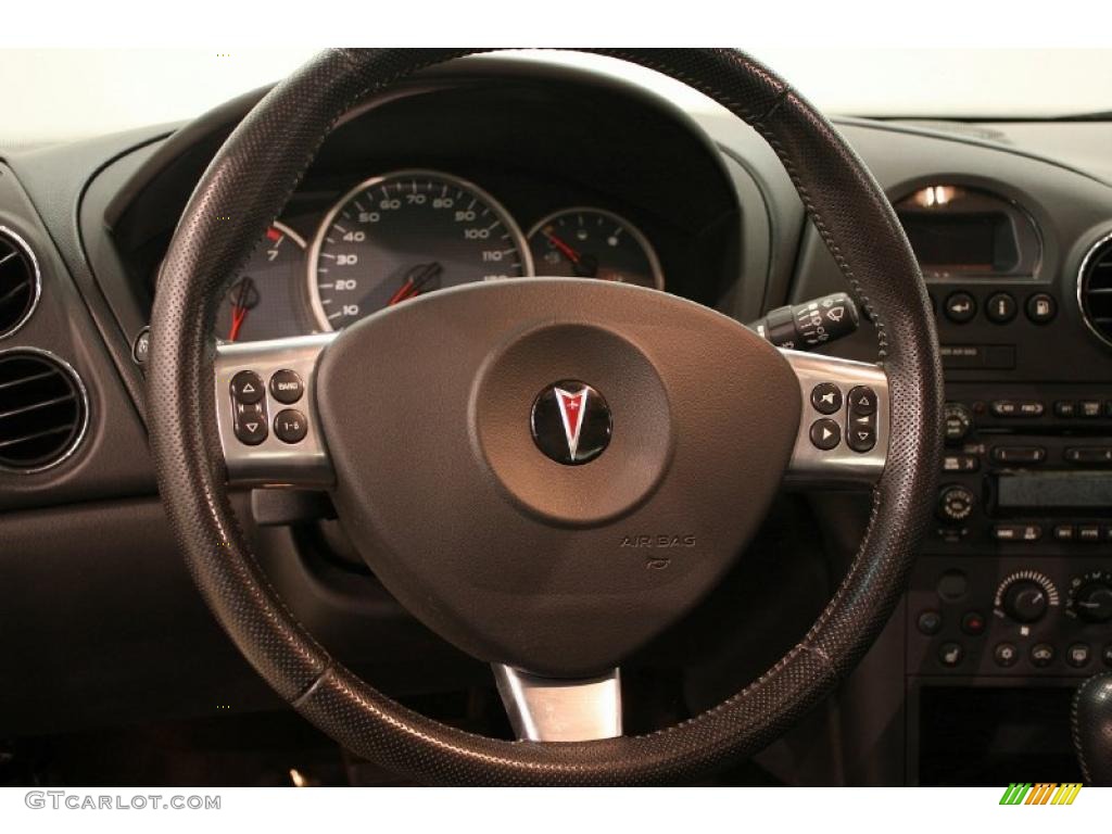 2006 Pontiac Grand Prix GT Sedan Ebony Steering Wheel Photo #39088610