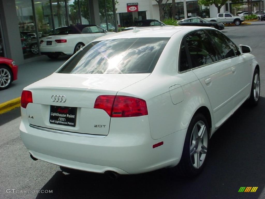 2008 A4 2.0T Sedan - Ibis White / Black photo #4