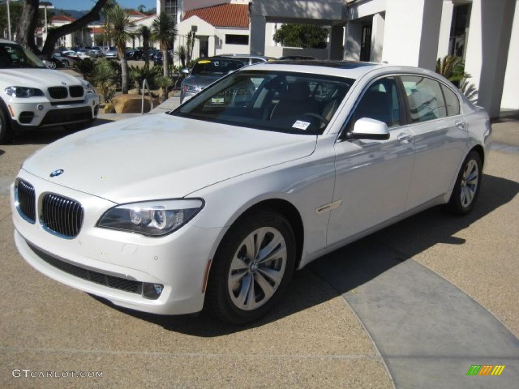 2011 7 Series 740Li Sedan - Mineral White Metallic / Light Saddle photo #1