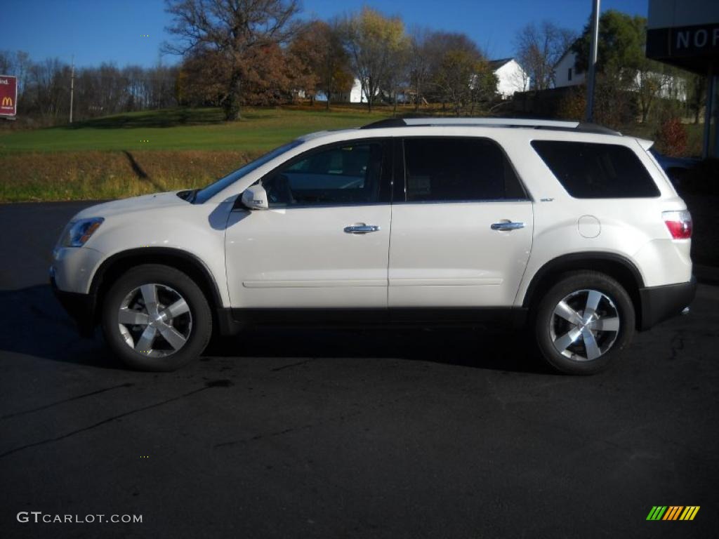 White Diamond Tintcoat 2011 GMC Acadia SLT AWD Exterior Photo #39089418