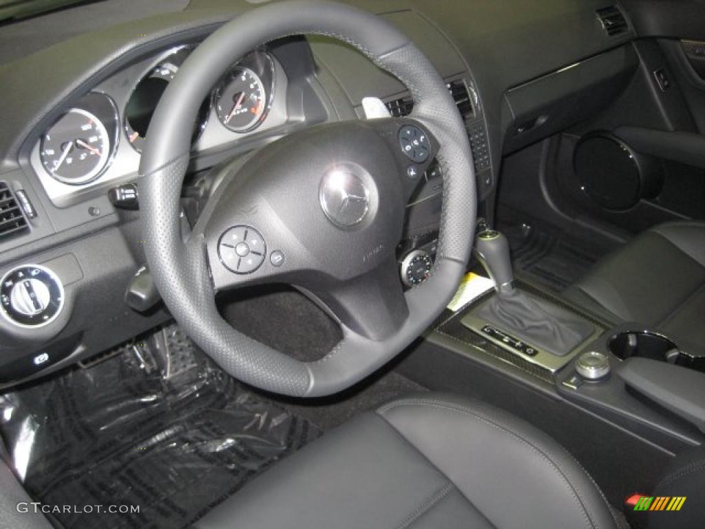 2011 Mercedes-Benz C 63 AMG Black Steering Wheel Photo #39089646