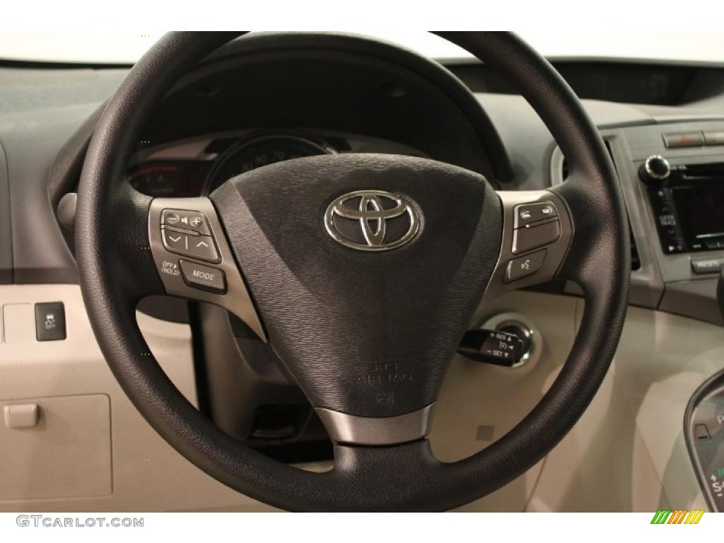 2010 Toyota Venza I4 Gray Steering Wheel Photo #39089914