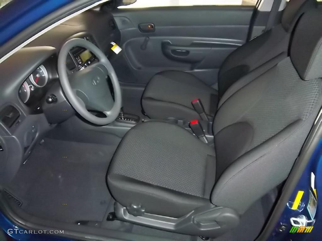 Black Interior 2011 Hyundai Accent GS 3 Door Photo #39092826