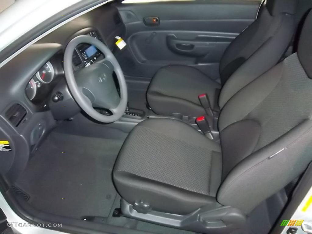 Black Interior 2011 Hyundai Accent GS 3 Door Photo #39093210