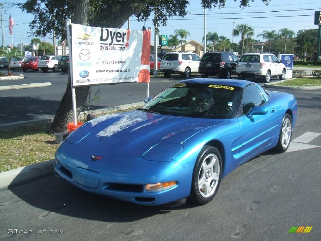 1999 Corvette Coupe - Nassau Blue Metallic / Light Gray photo #1