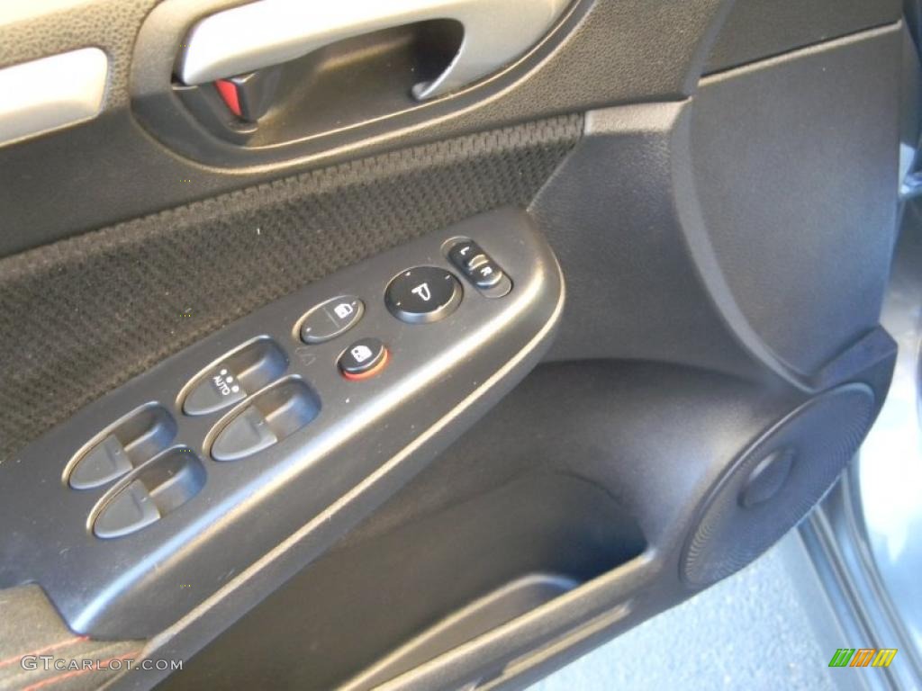 2007 Civic Si Sedan - Galaxy Gray Metallic / Black photo #14