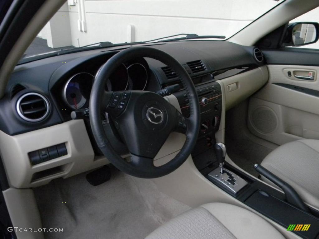 2009 Mazda MAZDA3 i Touring Sedan Beige Dashboard Photo #39100110
