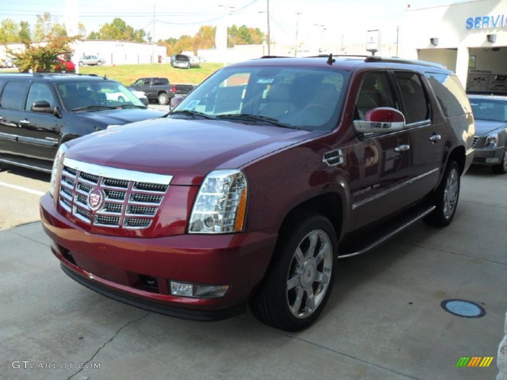 2011 Escalade ESV Luxury AWD - Infrared Tincoat / Cashmere/Cocoa photo #1