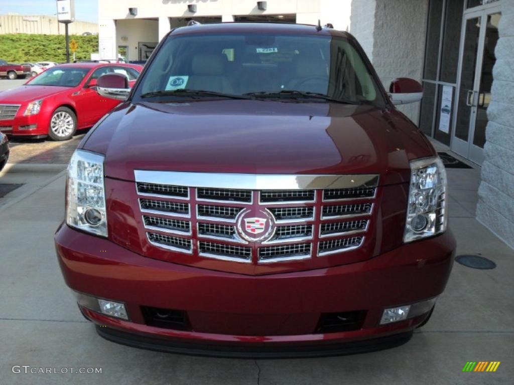 2011 Escalade ESV Luxury AWD - Infrared Tincoat / Cashmere/Cocoa photo #6