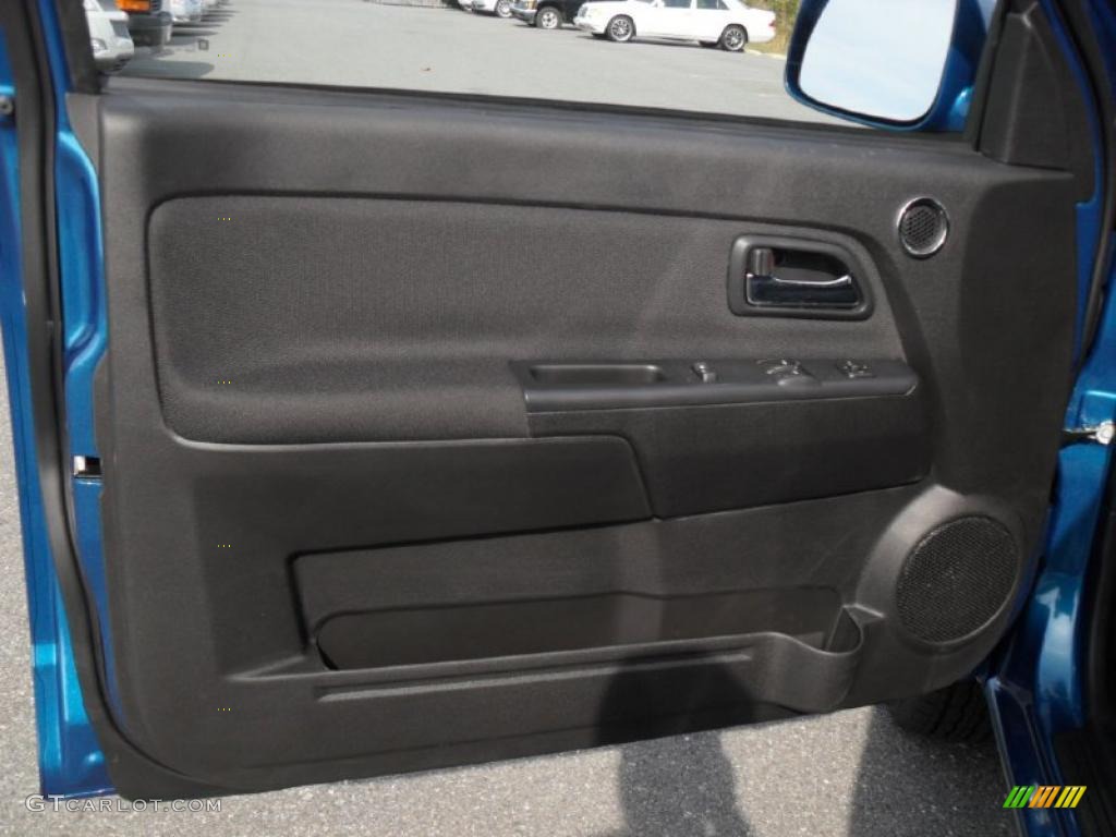 2011 Chevrolet Colorado LT Extended Cab Ebony Door Panel Photo #39103405