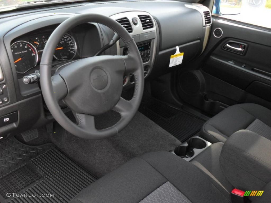 Ebony Interior 2011 Chevrolet Colorado LT Extended Cab Photo #39103661
