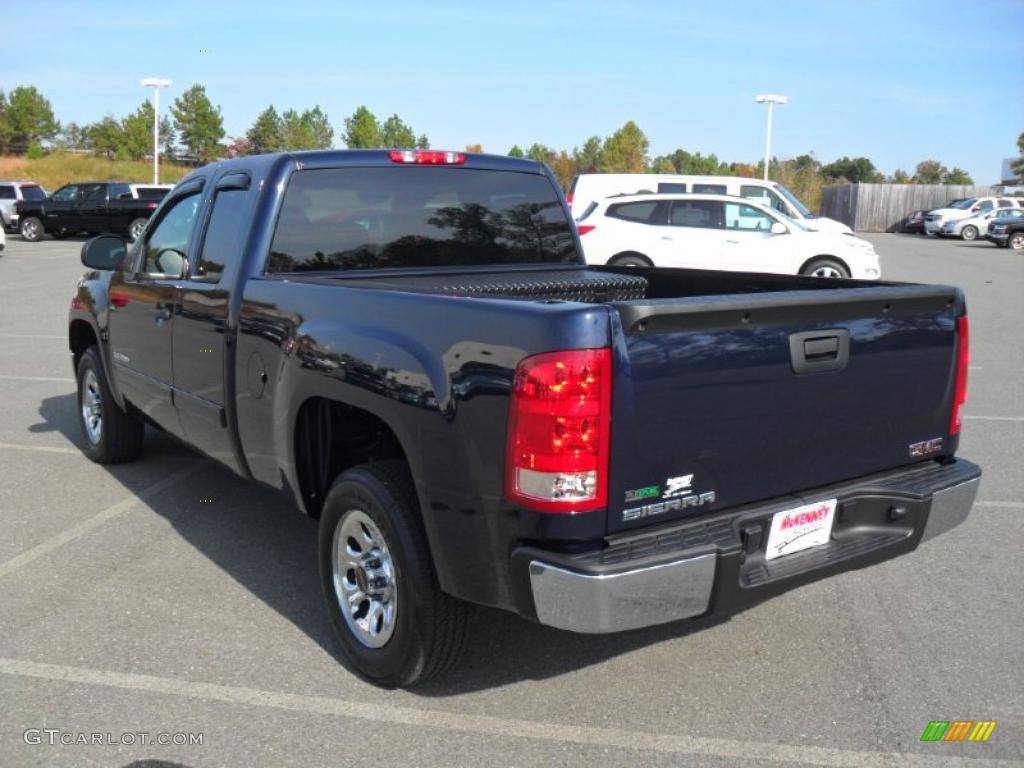 2010 Sierra 1500 SL Extended Cab - Midnight Blue Metallic / Dark Titanium photo #2