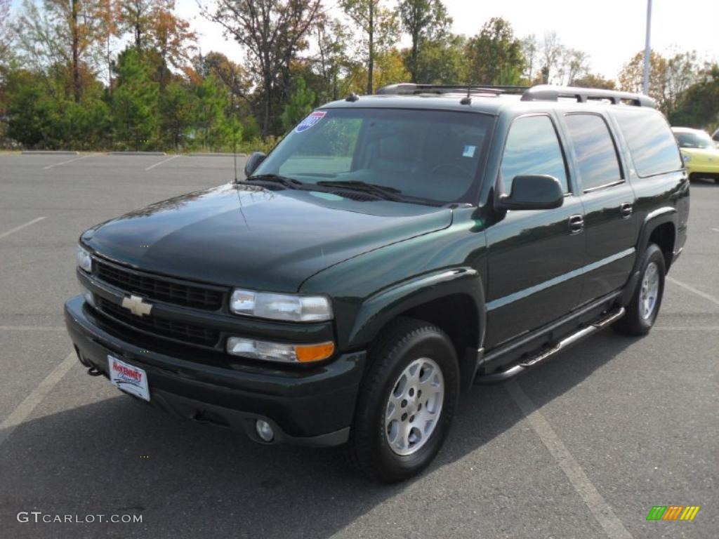 2003 Suburban 1500 Z71 4x4 - Dark Green Metallic / Gray/Dark Charcoal photo #1