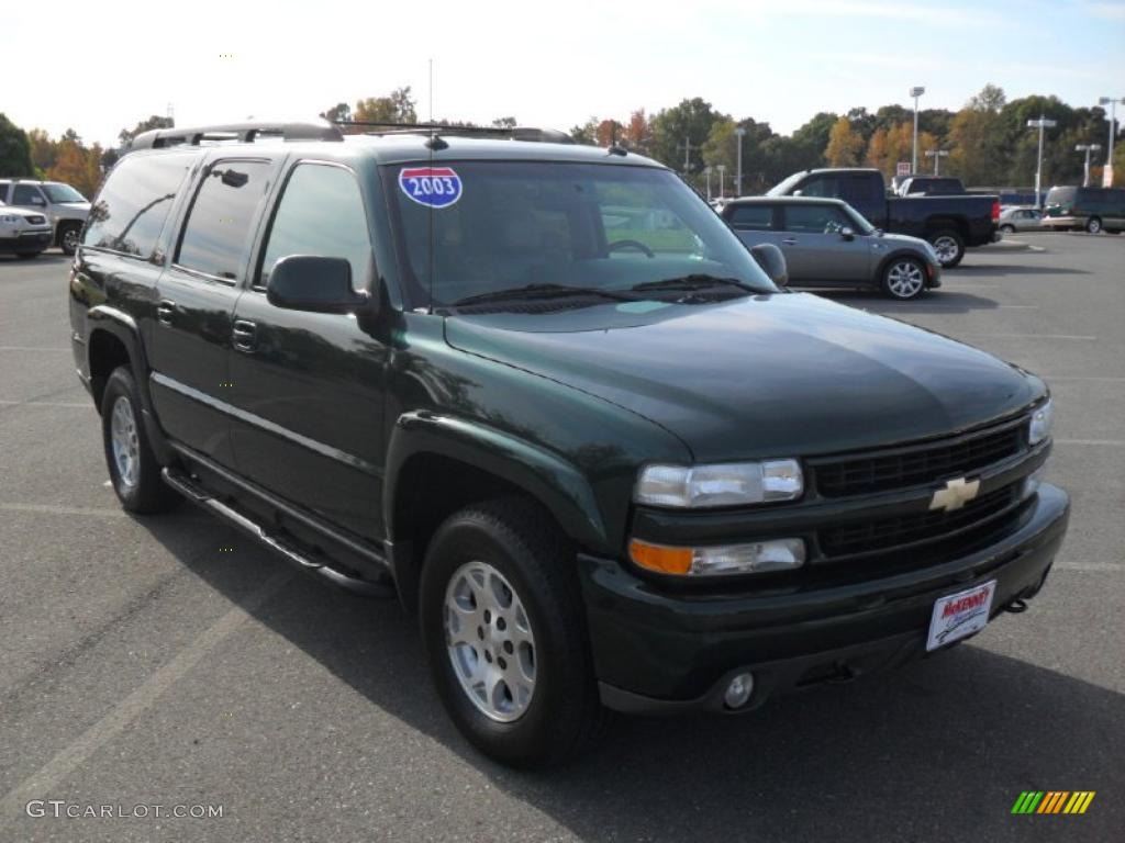 2003 Suburban 1500 Z71 4x4 - Dark Green Metallic / Gray/Dark Charcoal photo #5